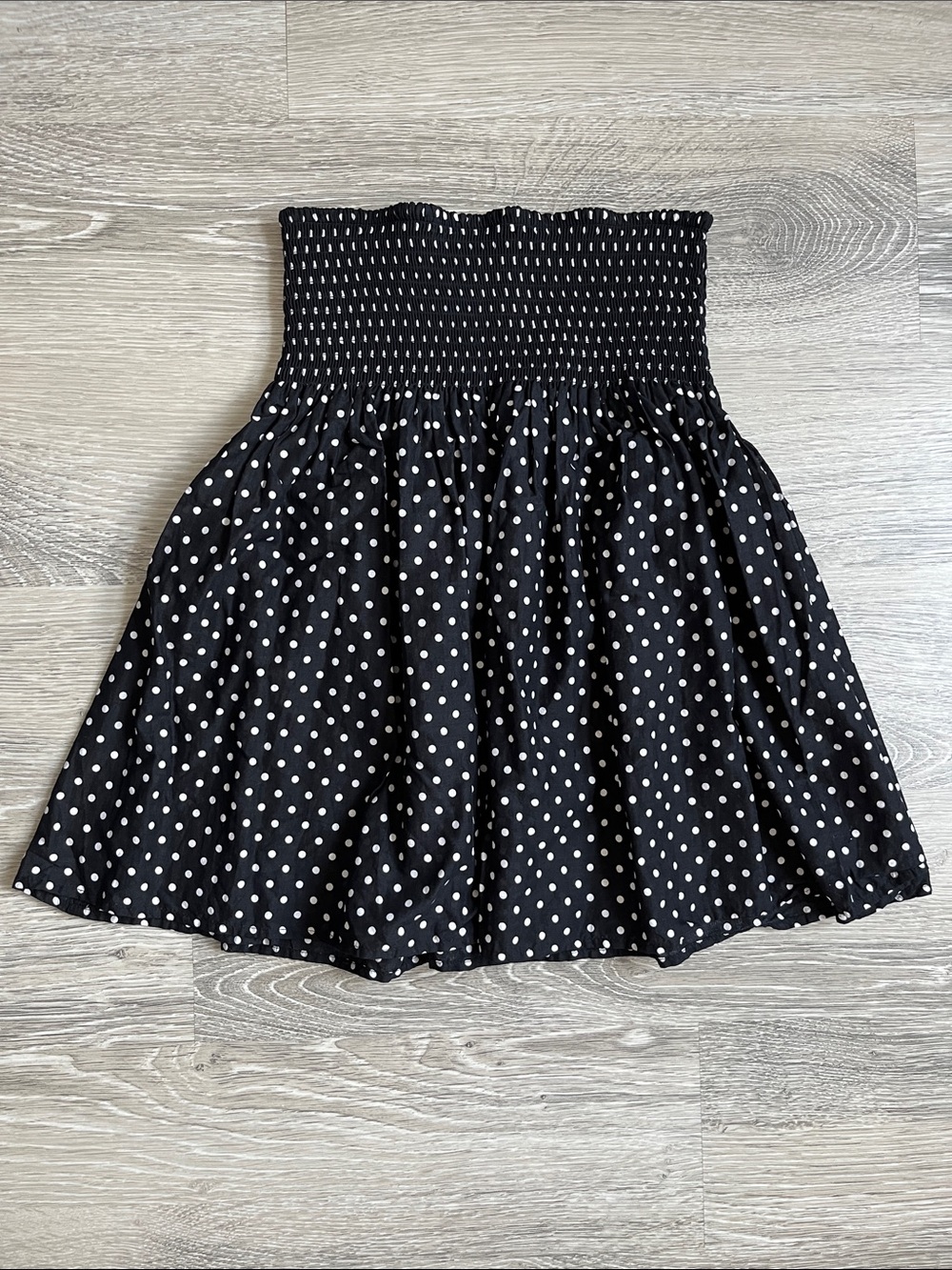 H&M Polka Dot Smocked Skirt, Size XS
